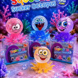 🐙Pulpo Squishy con Ventosas – Juguete Antiestrés