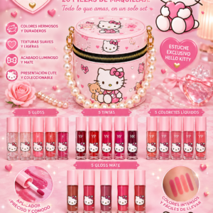 Maletín Hello Kitty Beauty Collection | Set de Maquillaje 20 Piezas