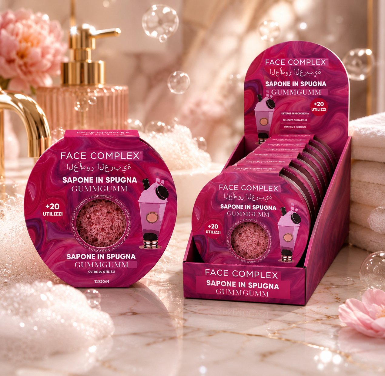 Face Complex YumYum – Jabón Esponja Perfumado 120 g