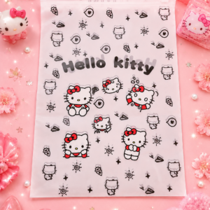 🎀Bolsa Transparente Hello Kitty con Cierre Zip – Edición Kawaii