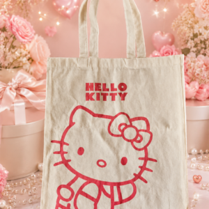 Bolsa Tote Kawaii Rosa Inspiración Kitty Chic