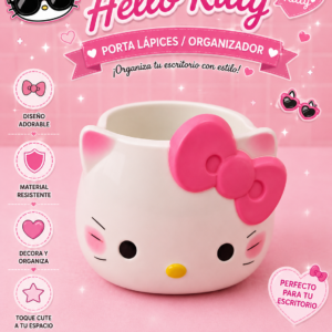 Portalápices Hello Kitty Oficial Sanrio Organizador de Escritorio 🎀