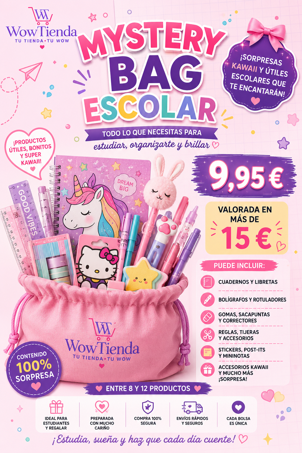 Mystery Bag Escolar Kawaii 🎒✨ | Material Escolar Sorpresa
