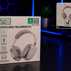 Auriculares Inalámbricos Bluetooth Rosa – con Tarjeta TF y USB