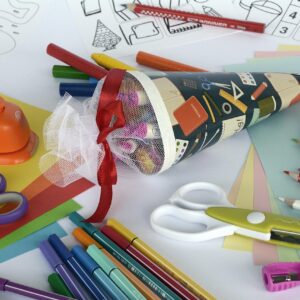 school cone, sugar bag, back to school, school enrollment, school, first class, school introduction, multicoloured, first grader, surprise, training, sweets, writing accessories, felt tip pens, colored pencils, crayons, pens, draw, to dye, colour pencils, to paint, chalk, exercises, scissors, paper, colored paper, handcraft, to cut, colorful, coloured, pencil, stationery, sharpen, coupon, school cone, scissors, scissors, scissors, scissors, scissors, handcraft, stationery, coupon