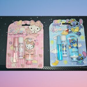 image-1780396120023 Set 3en1 Perfume+Bálsamo Labial+Crema de Manos Stitch o Kitty