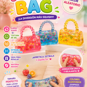 Squishy Bag de Gel con Frutitas – Bolso Antiestrés Súper Suave