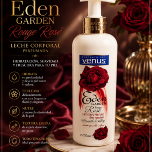 Leche Corporal Perfumada Eden Garden Rosa Roja 250 ml