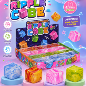 Cubo Antiestrés Gelatina Squeeze – Colores Aleatorios | 5,5 cm