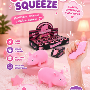 Cerdito Squeeze Antiestrés 8 cm – Stretchy Súper Suave🐷