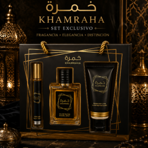 Set Khamrahha Luxury Parfum+Body Lotion+Perfume de Viaje