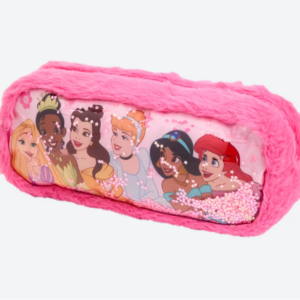 Estuche Mullido Princesas Disney Rosa – Porta Lápices Escolar
