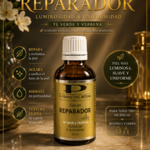 Sérum Reparador Aclarante Té Verde & Verbena – 50 ml