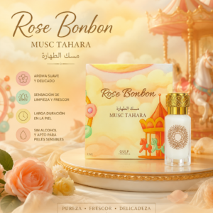 Musc Tahara Rose Bonbon 12ml – Perfume Íntimo Gulf Fragrance