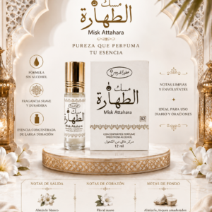 Musk Attahara Roll-On 12 ml – Perfume Concentrado Sin Alcohol