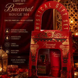 Set Mystical Baccarat Rouge 504 Parfum 30ml Body Lotion 60ml