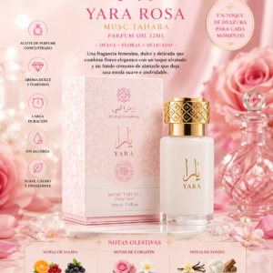 Aceite de Perfume Concentrado Yara Rosa Musk Tahara 12 ml