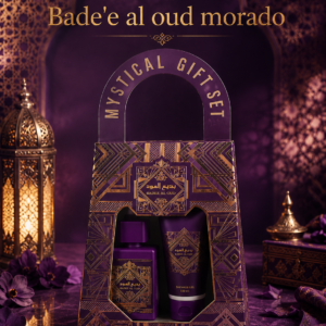 Set Mystical Bade'e Oud morado Parfum 30ml Gel de Ducha 60ml