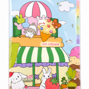Archivador A4 Kawaii Heladería Conejitos 🐇🐰🍦🍧