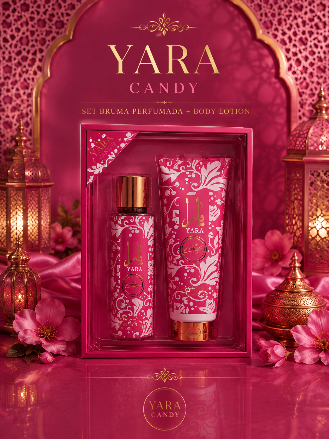 Set Yara Candy – Bruma Perfumada 250 ml + Body Lotion 236 ml
