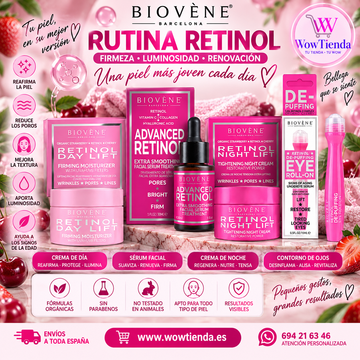 Pack Rutina Retinol BIOVÈNE – 4 productos