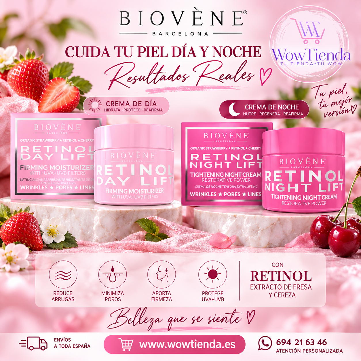 Pack Dúo Retinol BIOVÈNE – Crema de Día + Crema de Noche