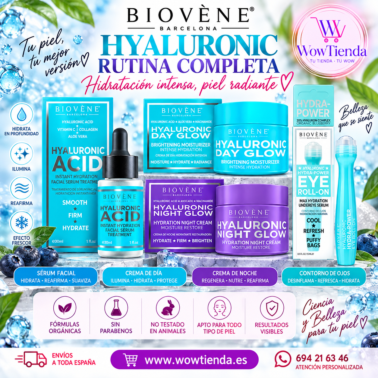 Pack Rutina Ácido Hialurónico BIOVÈNE - 4 productos