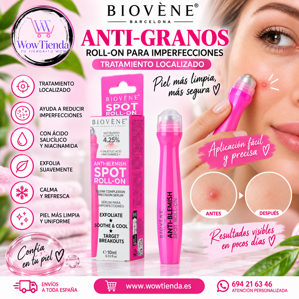 Roll-On Anti-Granos BIOVÈNE 10 ml